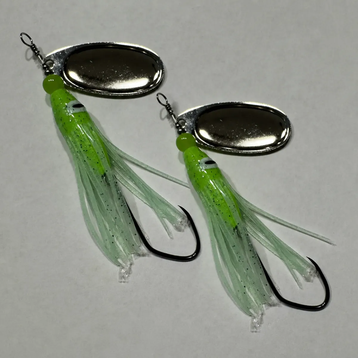 SRT Salmon Spinner — Chartreuse/Glow