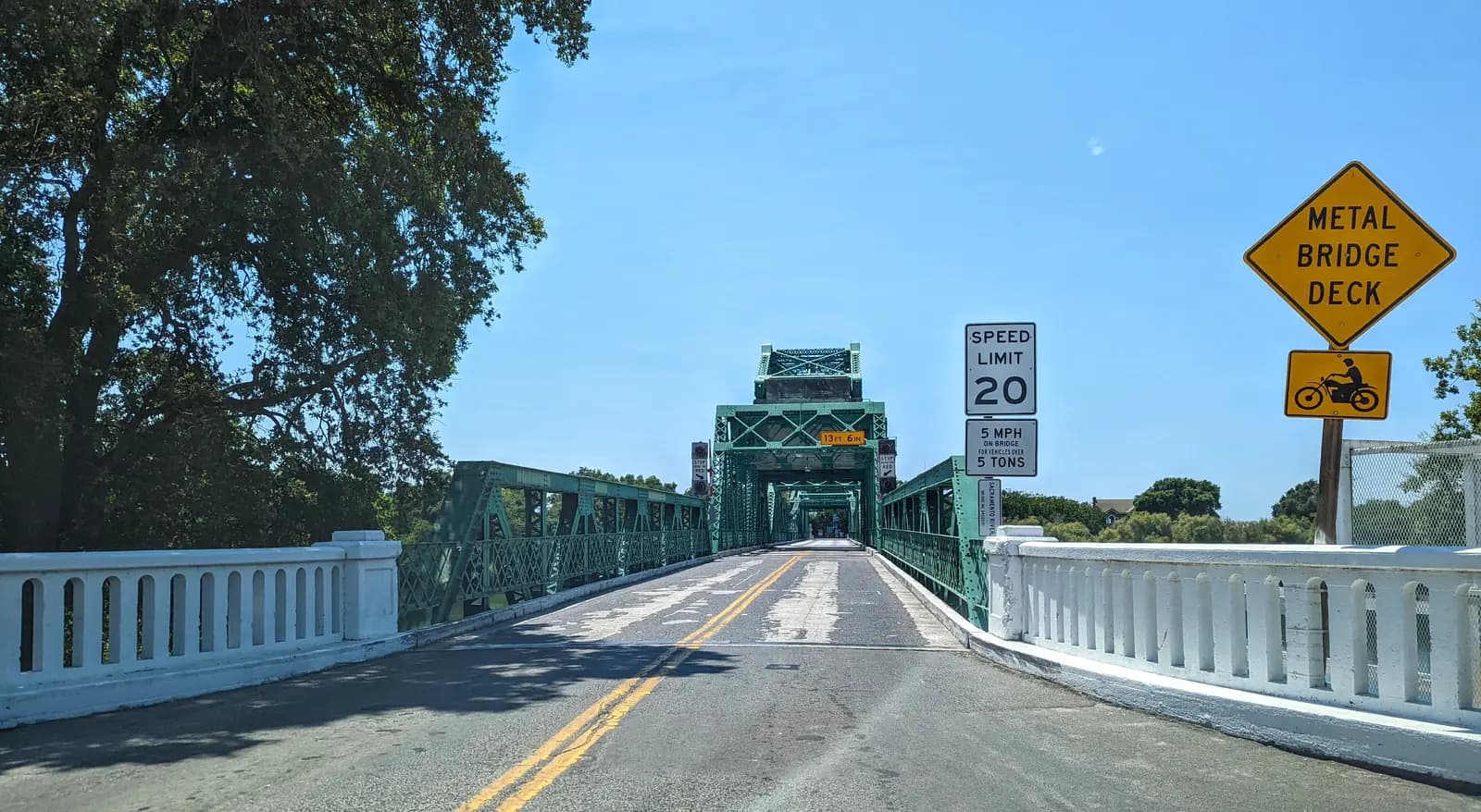 Freeport Bridge looking west across the Sacramento River near Freeport, California